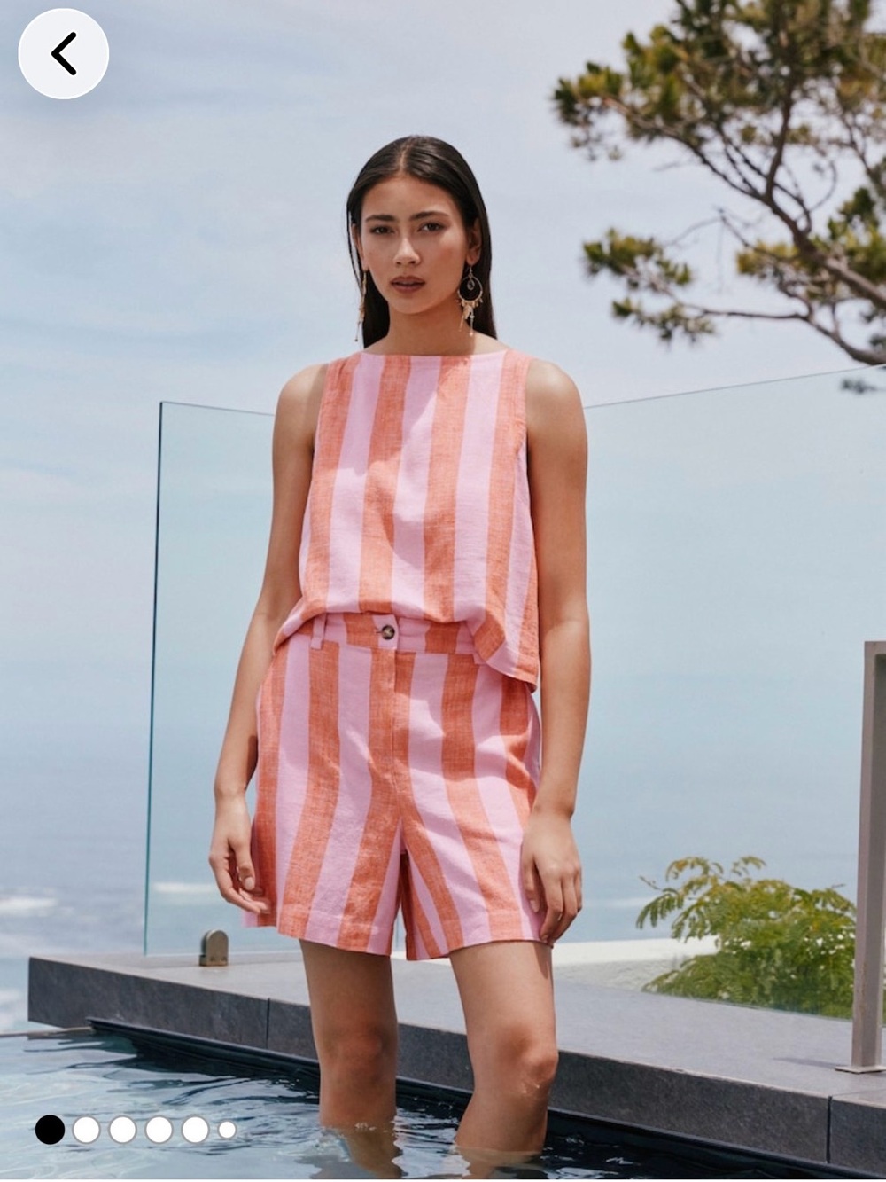 Next linen blend shorts
